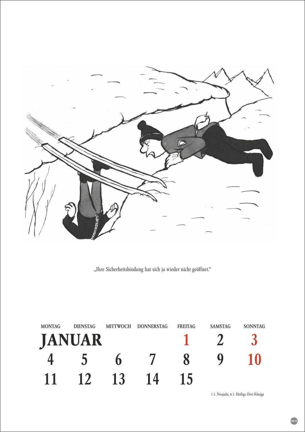 Beispielinhalt (Bild) Loriot Heile Welt Halbmonatskalender 2027