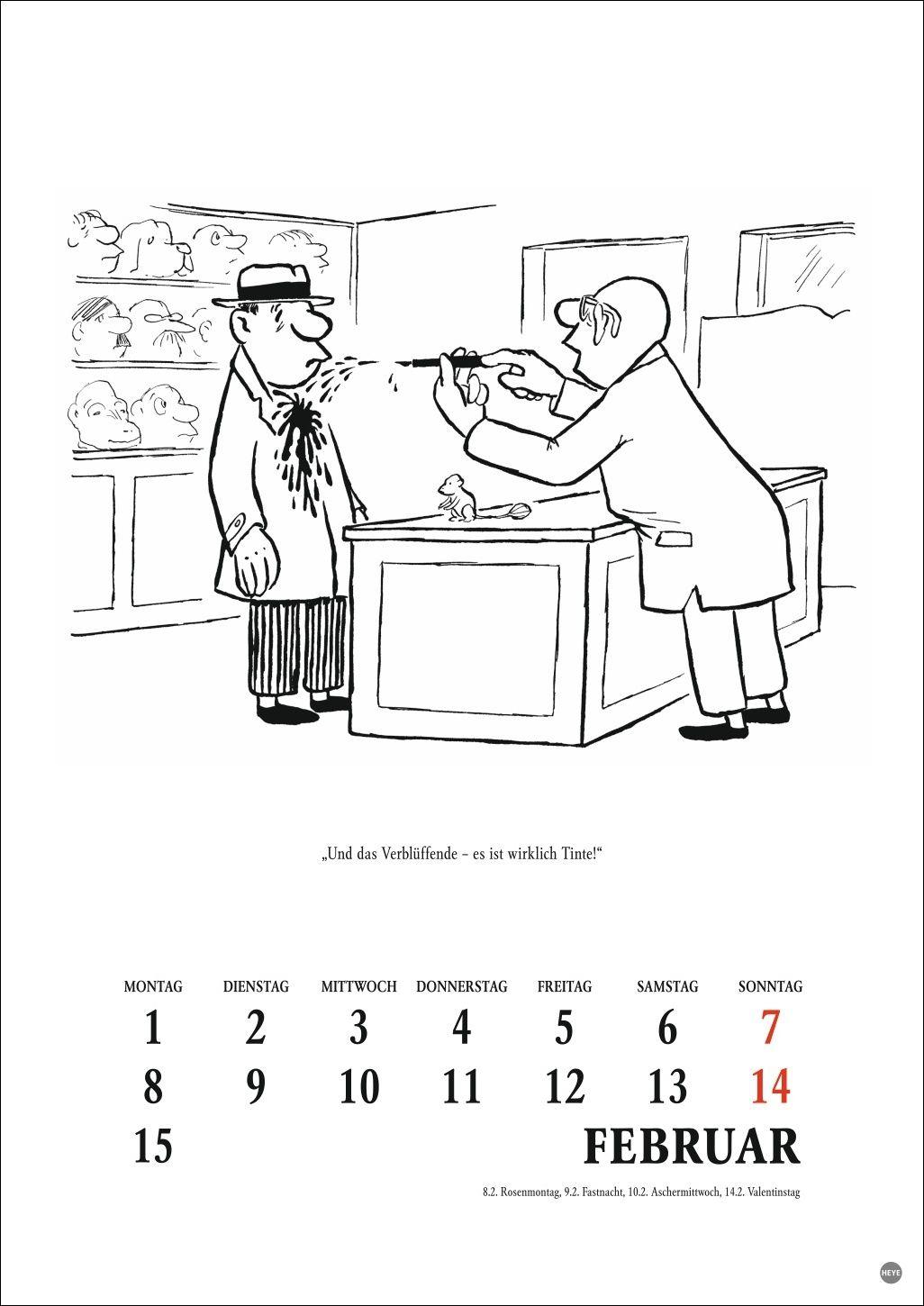 Beispielinhalt (Bild) Loriot Heile Welt Halbmonatskalender 2027