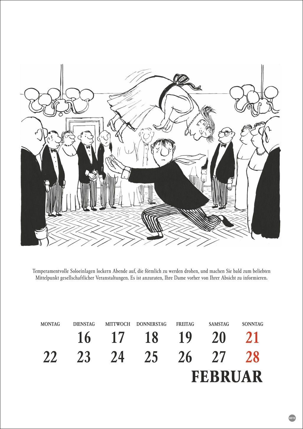 Beispielinhalt (Bild) Loriot Heile Welt Halbmonatskalender 2027