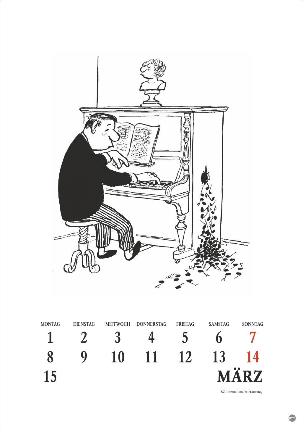 Beispielinhalt (Bild) Loriot Heile Welt Halbmonatskalender 2027