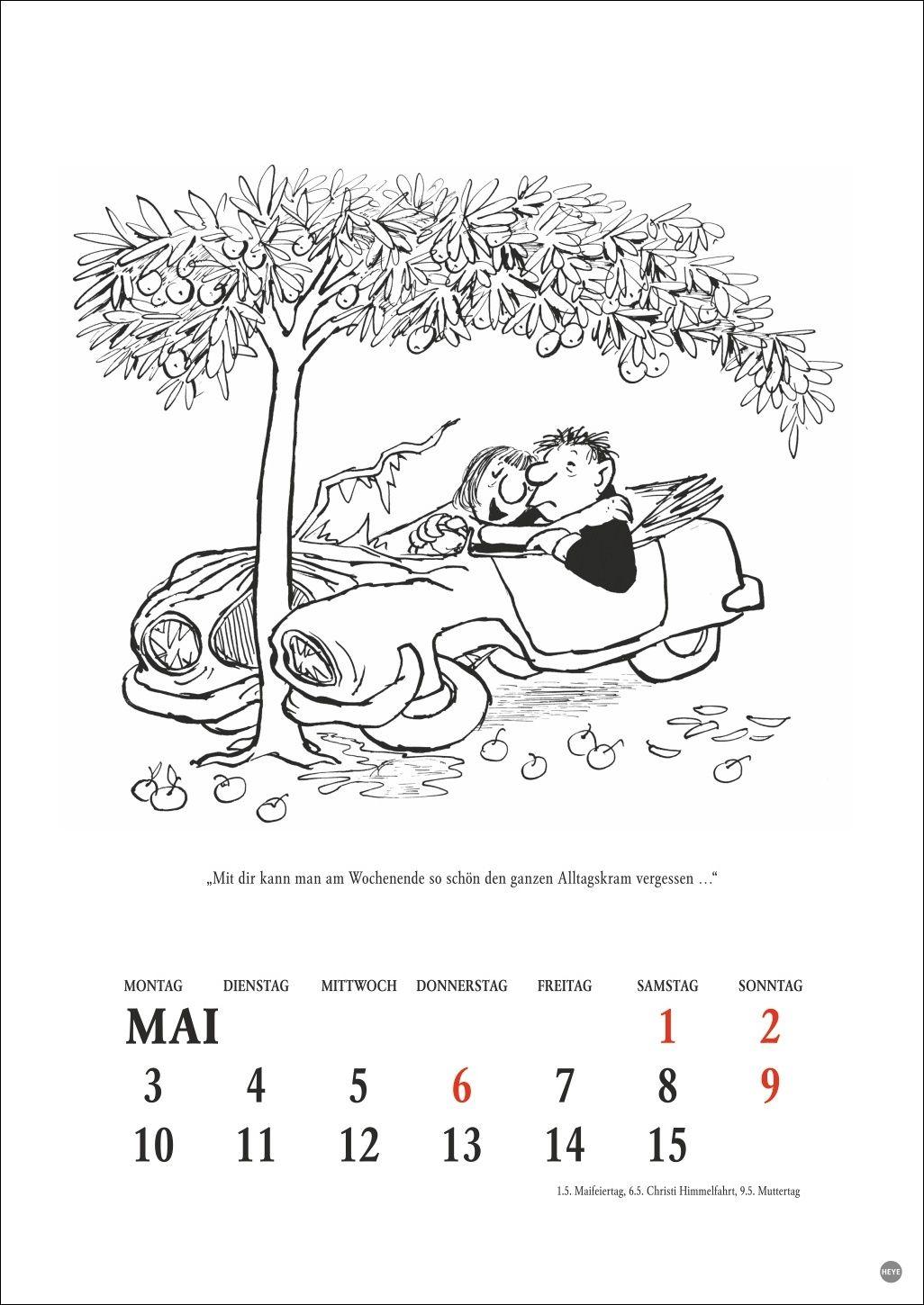 Beispielinhalt (Bild) Loriot Heile Welt Halbmonatskalender 2027