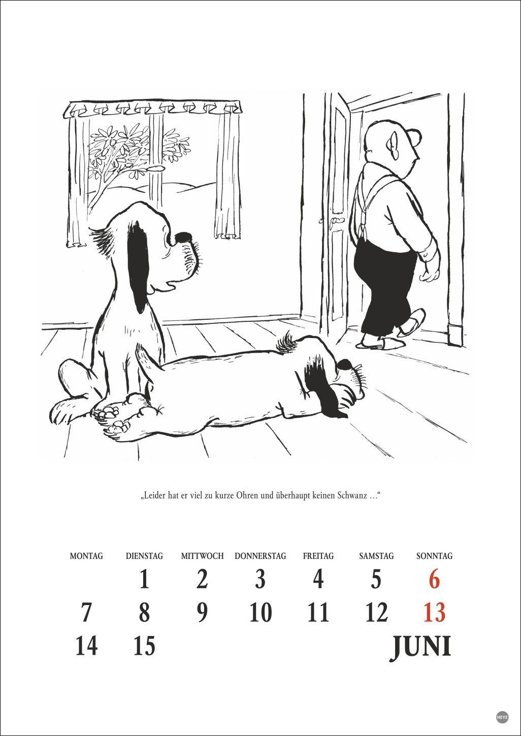 Beispielinhalt (Bild) Loriot Heile Welt Halbmonatskalender 2027