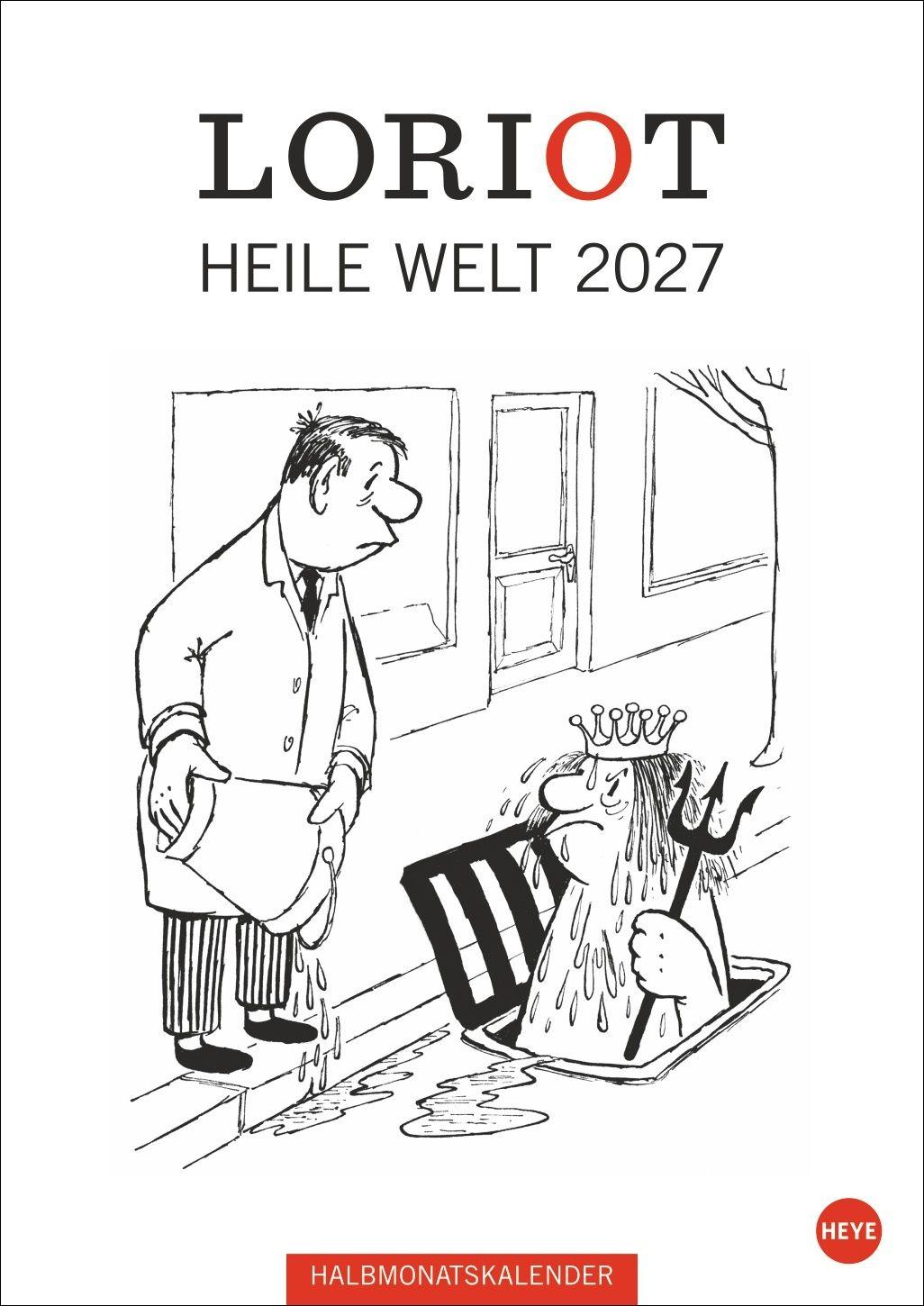 Vorderes Coverbild Loriot Heile Welt Halbmonatskalender 2027