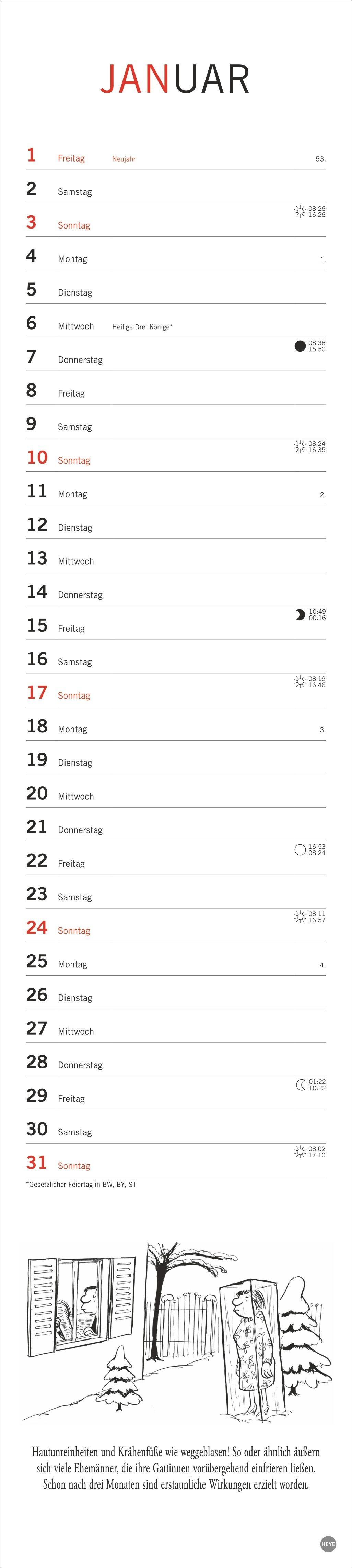 Beispielinhalt (Bild) Loriot Planer 2027