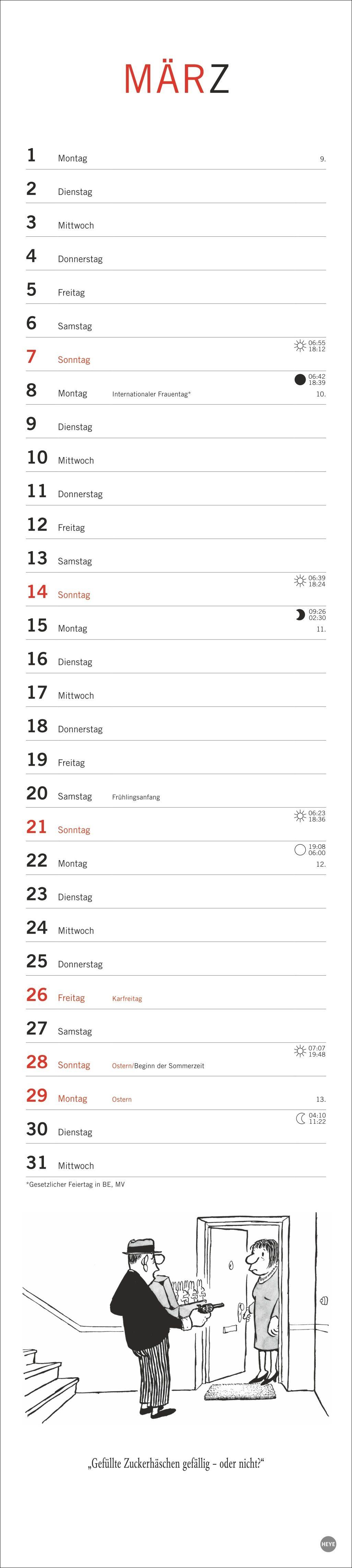 Beispielinhalt (Bild) Loriot Planer 2027