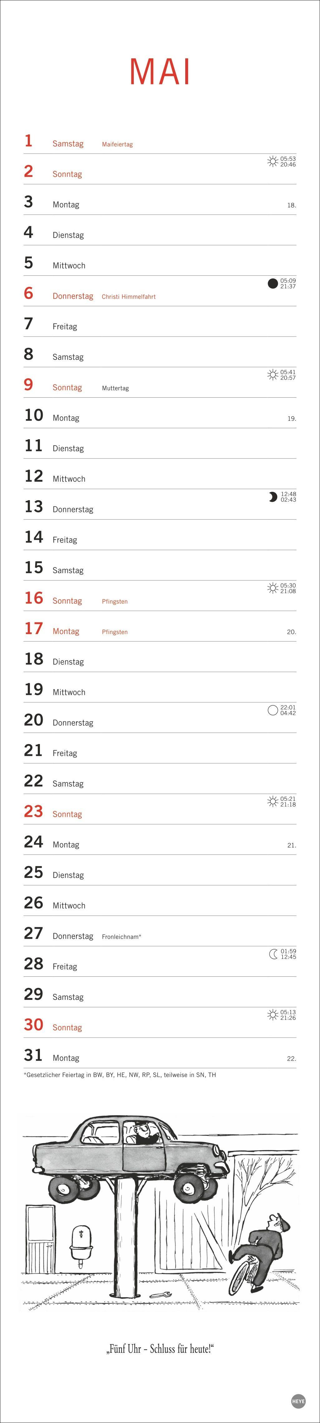 Beispielinhalt (Bild) Loriot Planer 2027