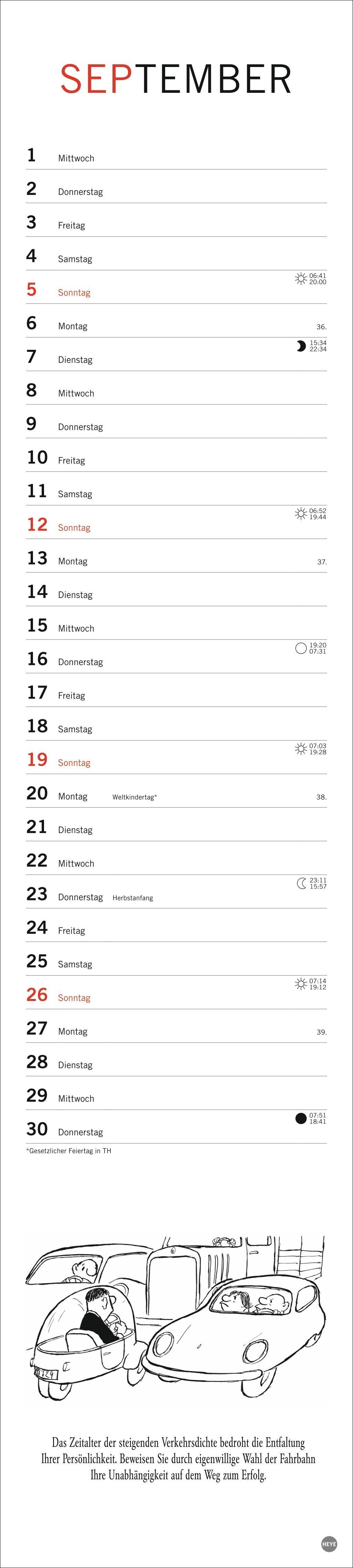 Beispielinhalt (Bild) Loriot Planer 2027