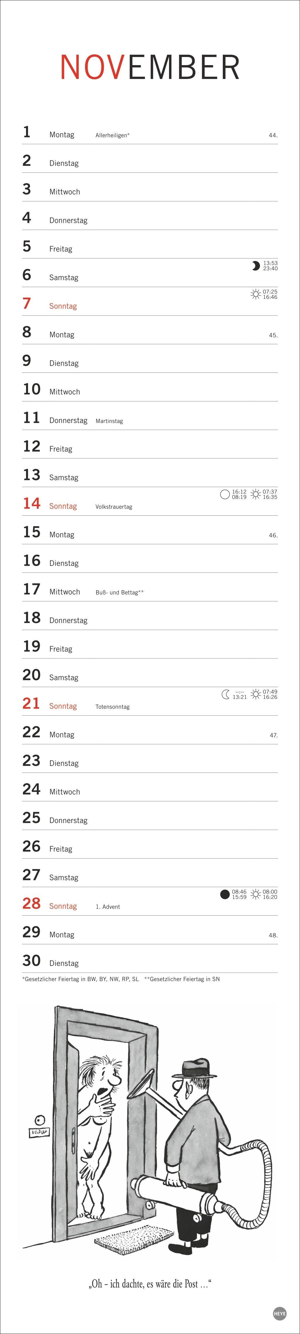 Beispielinhalt (Bild) Loriot Planer 2027