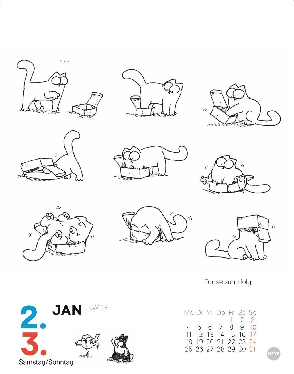Beispielinhalt (Bild) Simons Katze Tagesabreißkalender 2027