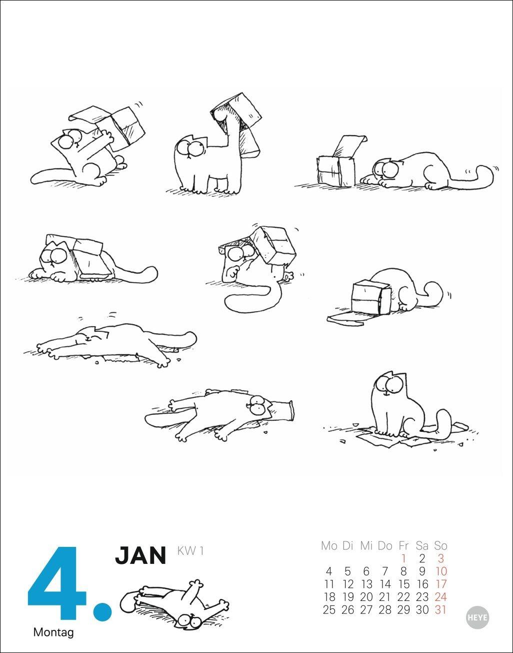 Beispielinhalt (Bild) Simons Katze Tagesabreißkalender 2027
