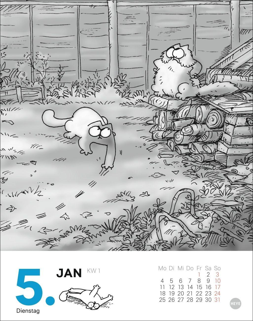 Beispielinhalt (Bild) Simons Katze Tagesabreißkalender 2027