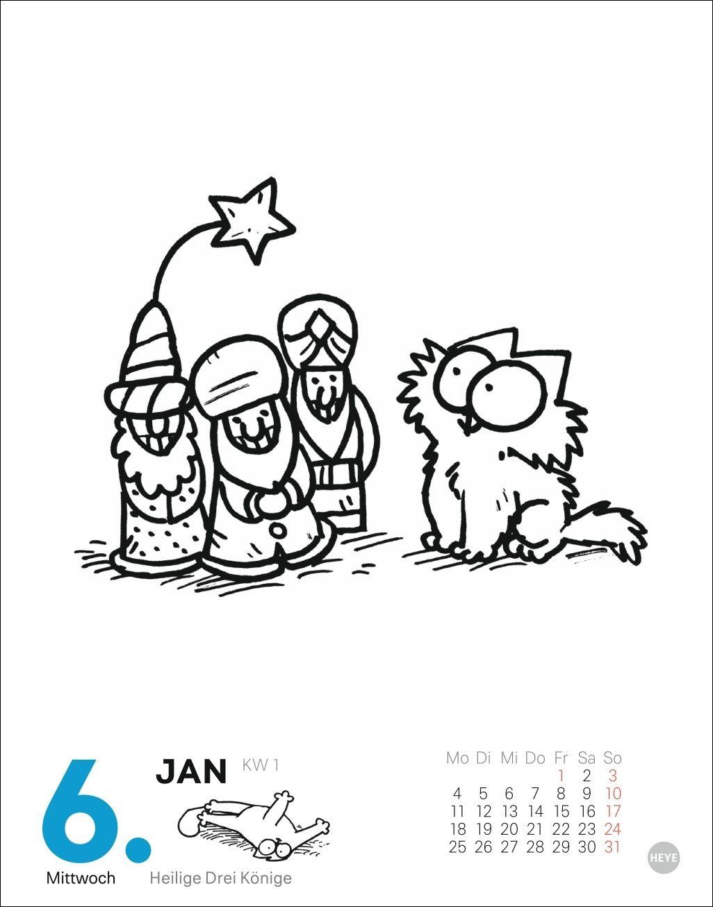 Beispielinhalt (Bild) Simons Katze Tagesabreißkalender 2027