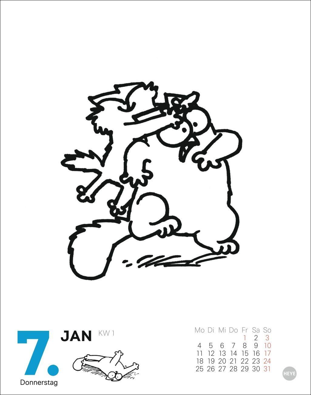 Beispielinhalt (Bild) Simons Katze Tagesabreißkalender 2027