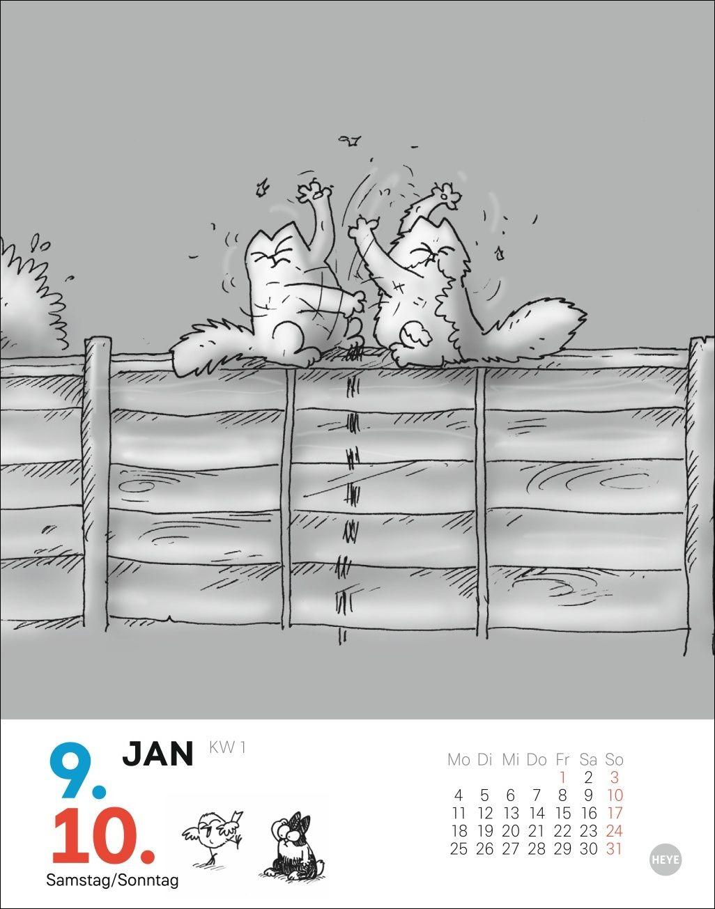 Beispielinhalt (Bild) Simons Katze Tagesabreißkalender 2027
