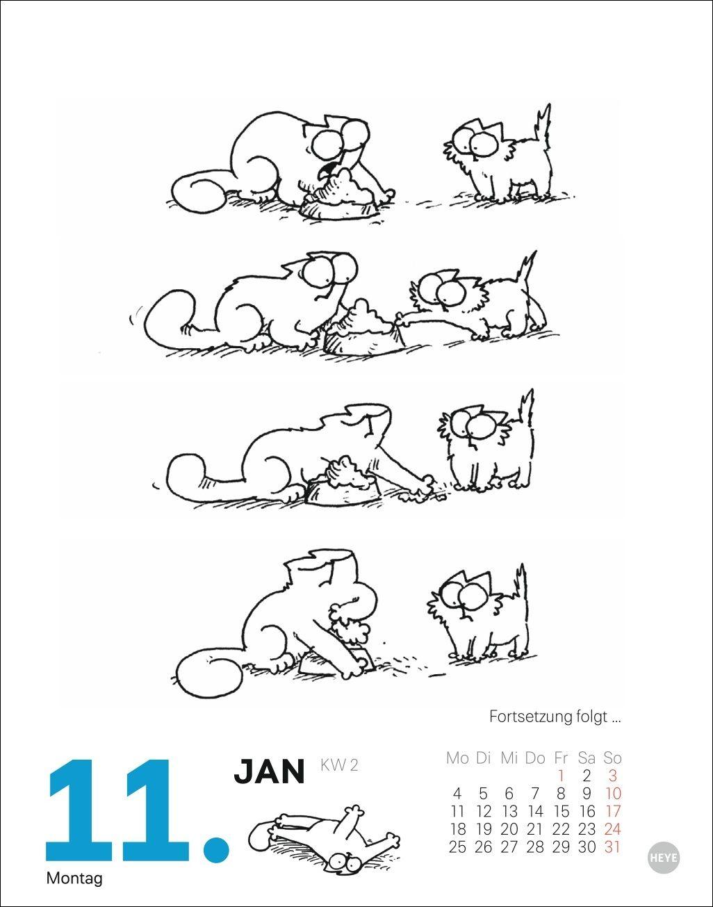 Beispielinhalt (Bild) Simons Katze Tagesabreißkalender 2027