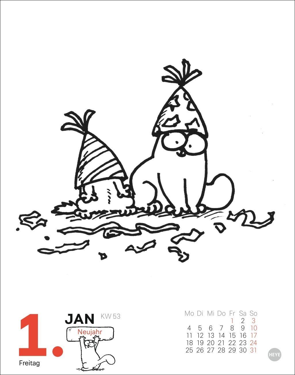 Beispielinhalt (Bild) Simons Katze Tagesabreißkalender 2027