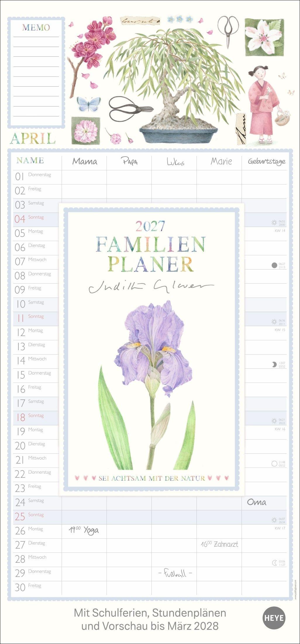 Vorderes Coverbild Judith Glover: Familienplaner 2027