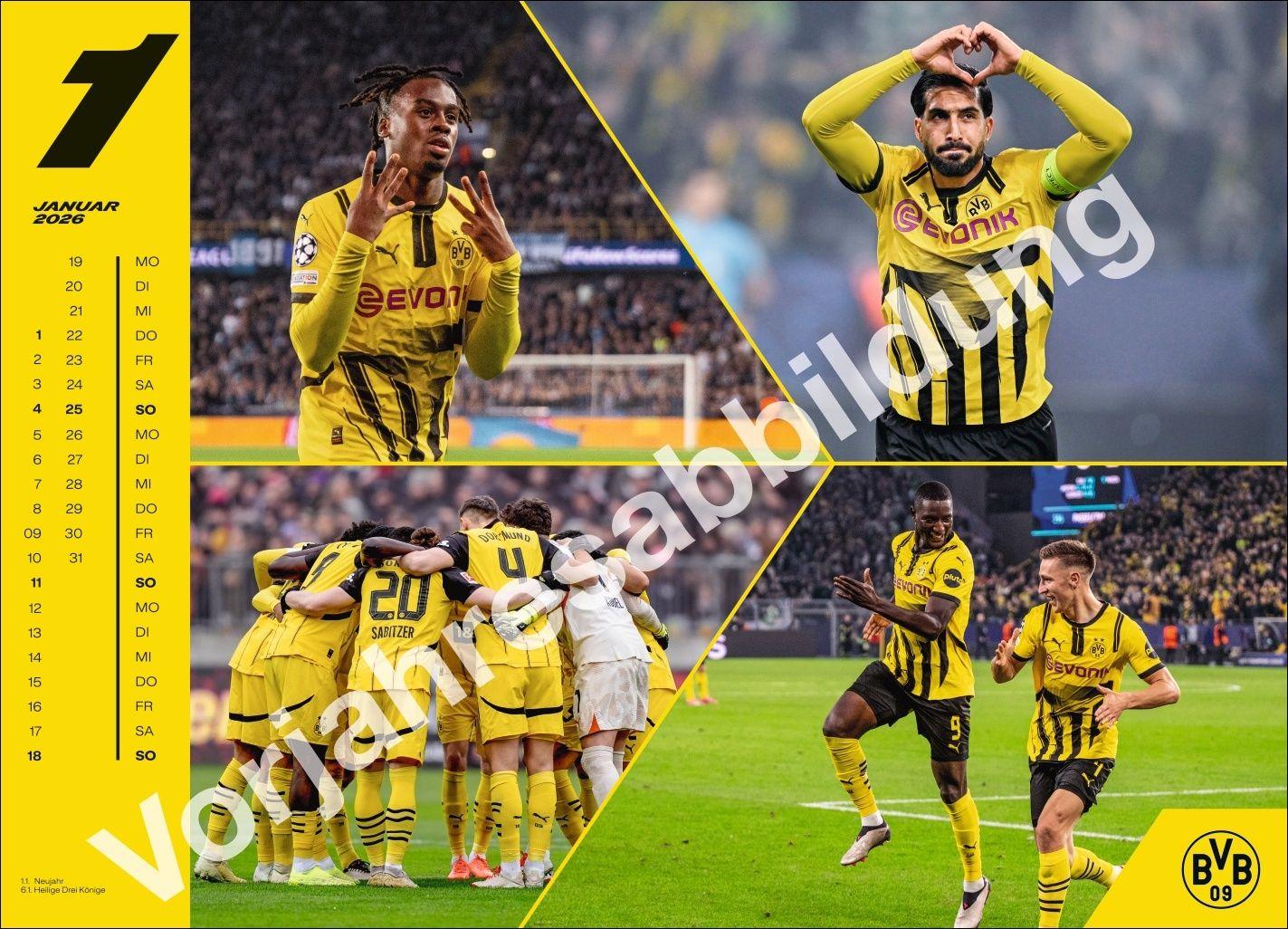 Beispielinhalt (Bild) BVB Edition Kalender 2027