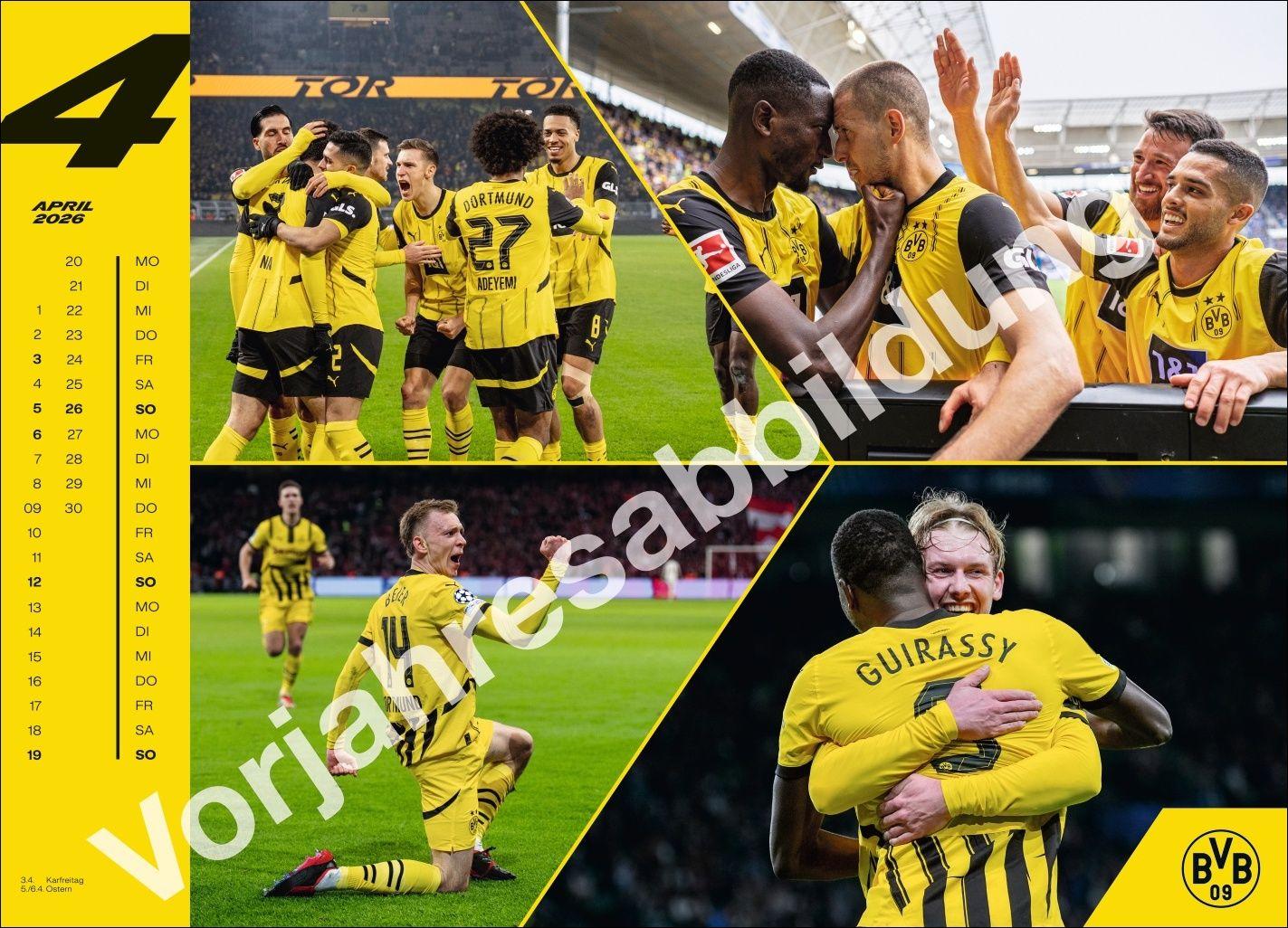 Beispielinhalt (Bild) BVB Edition Kalender 2027