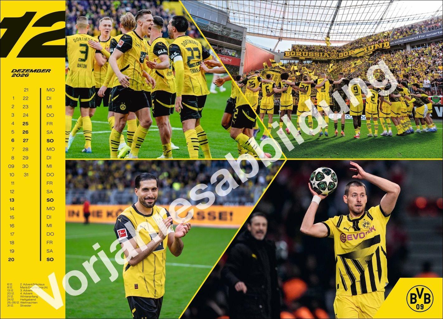 Beispielinhalt (Bild) BVB Edition Kalender 2027
