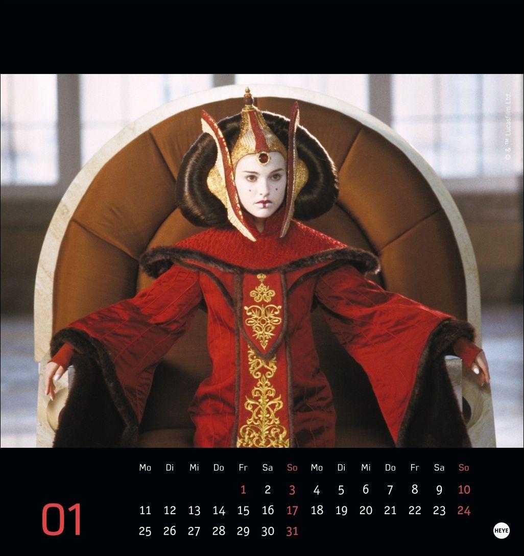 Beispielinhalt (Bild) Star Wars Postkartenkalender 2027