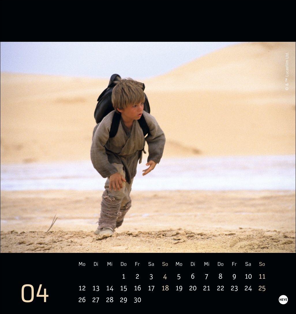 Beispielinhalt (Bild) Star Wars Postkartenkalender 2027