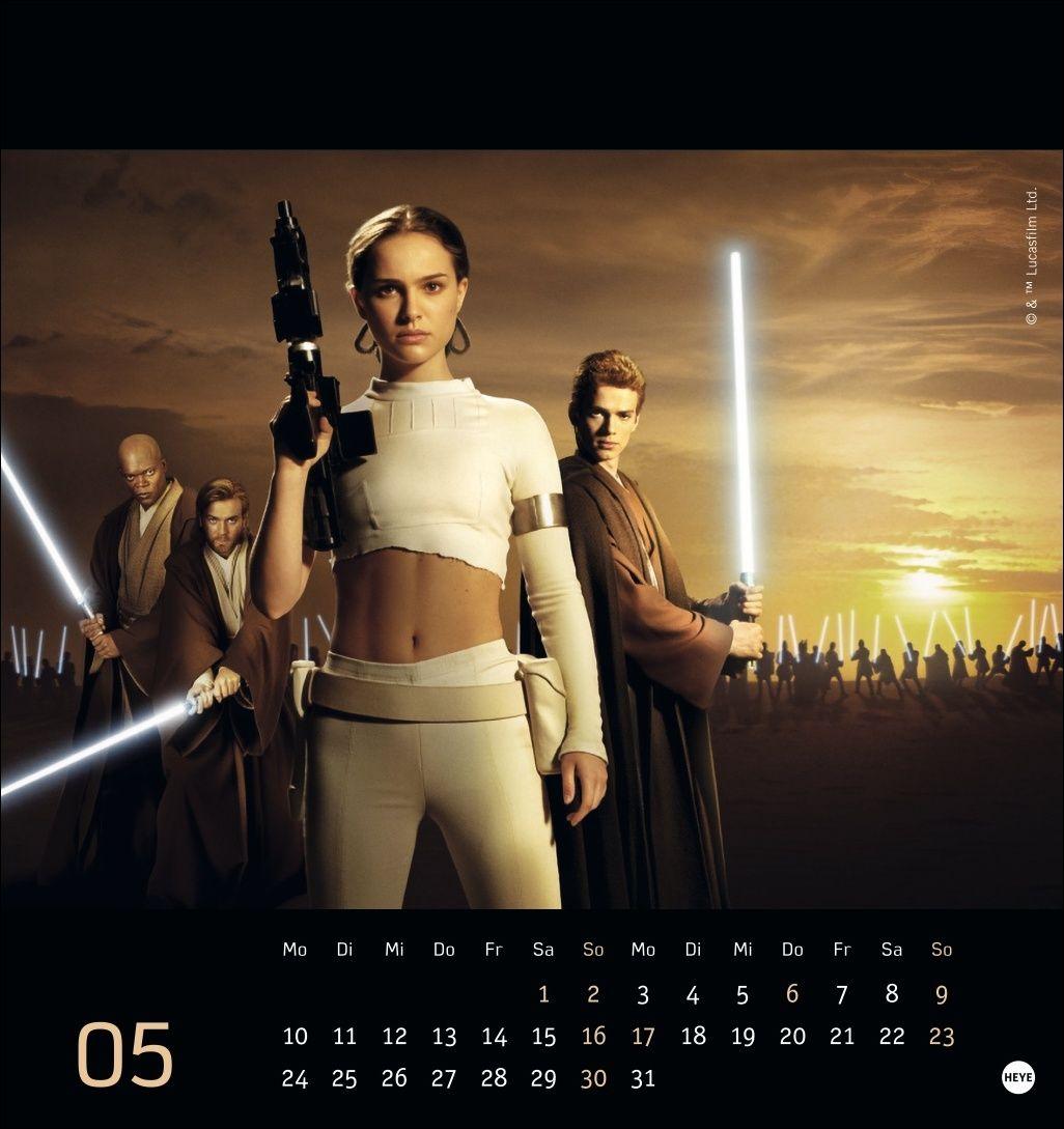 Beispielinhalt (Bild) Star Wars Postkartenkalender 2027