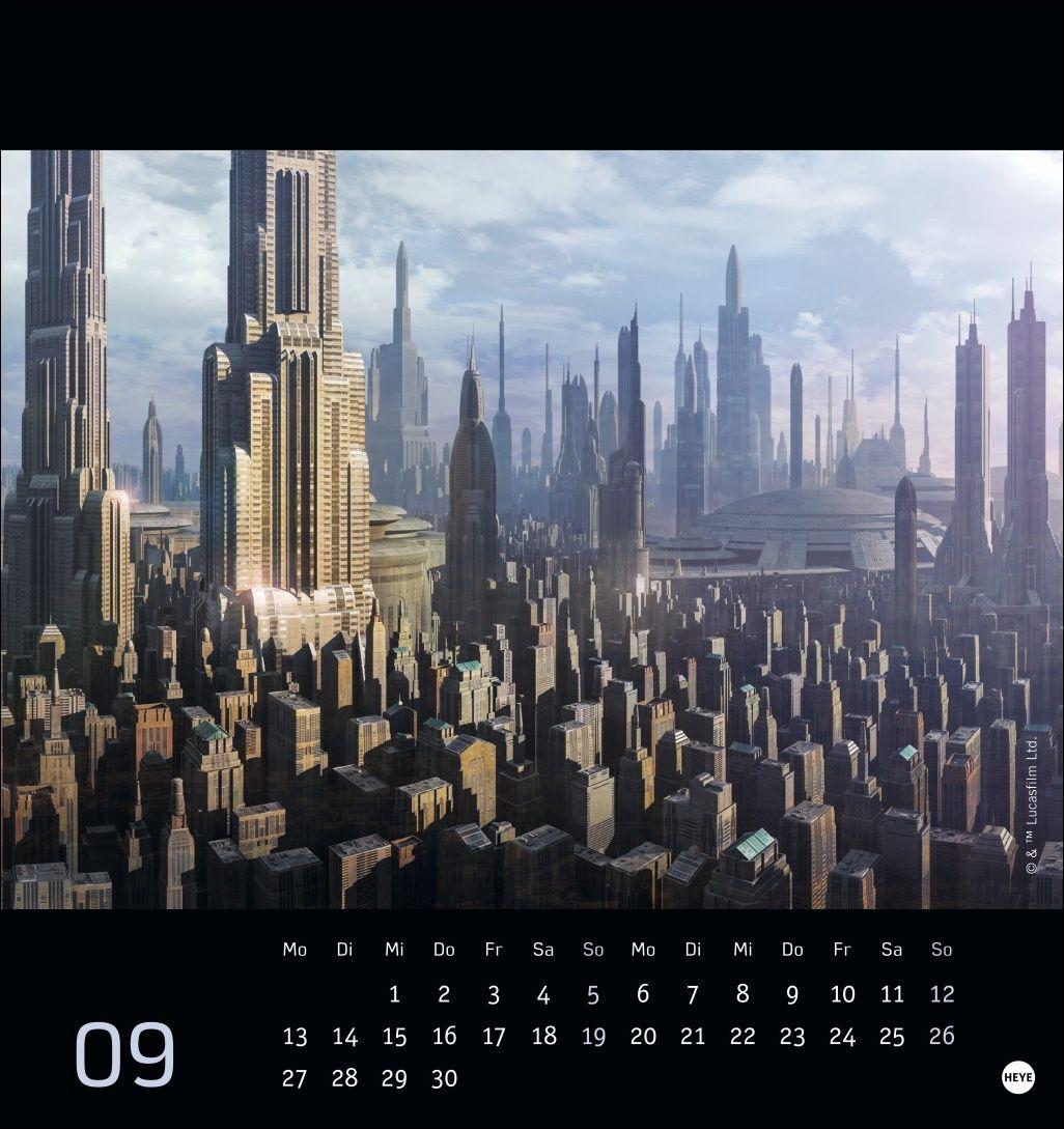 Beispielinhalt (Bild) Star Wars Postkartenkalender 2027