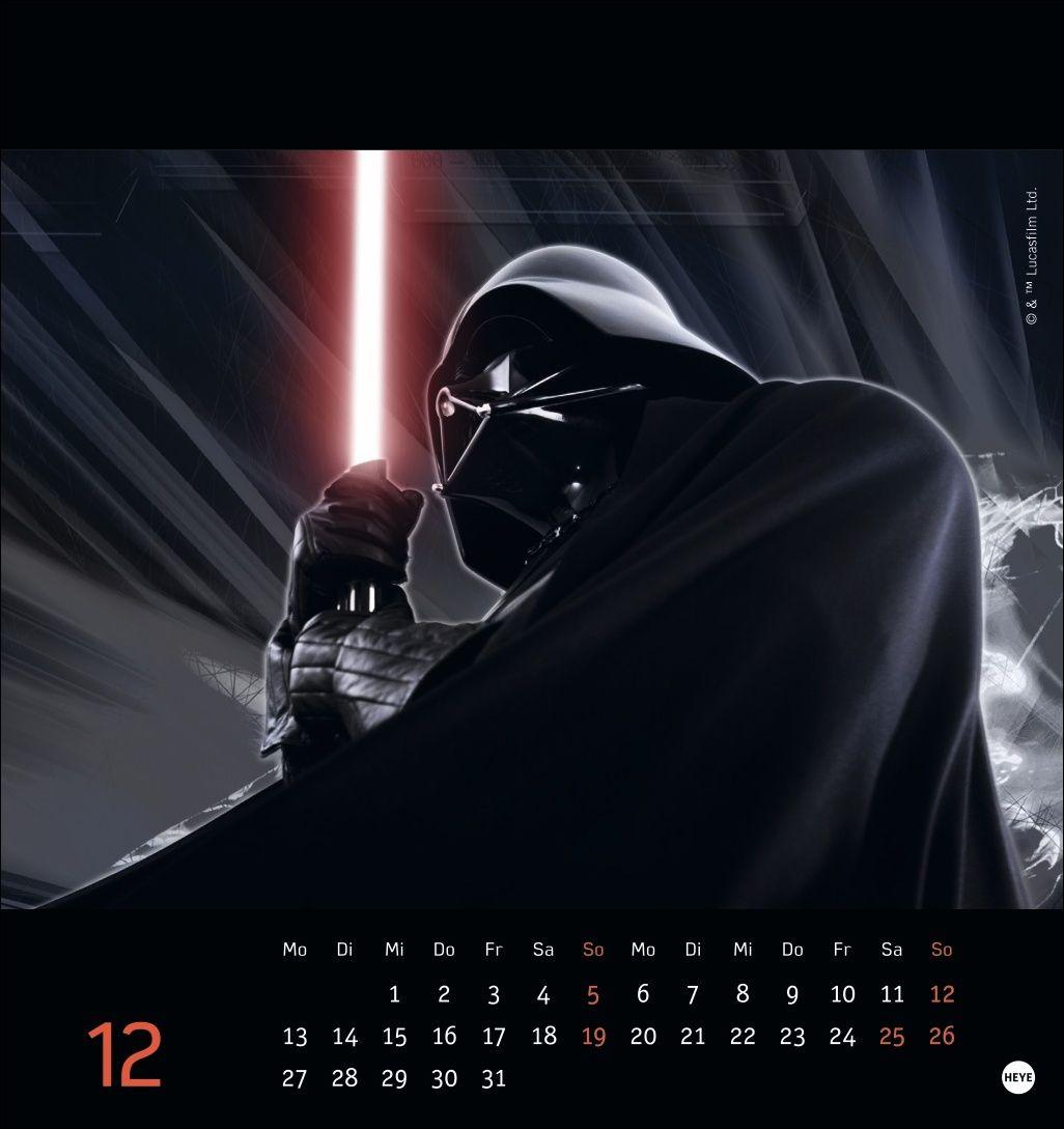 Beispielinhalt (Bild) Star Wars Postkartenkalender 2027