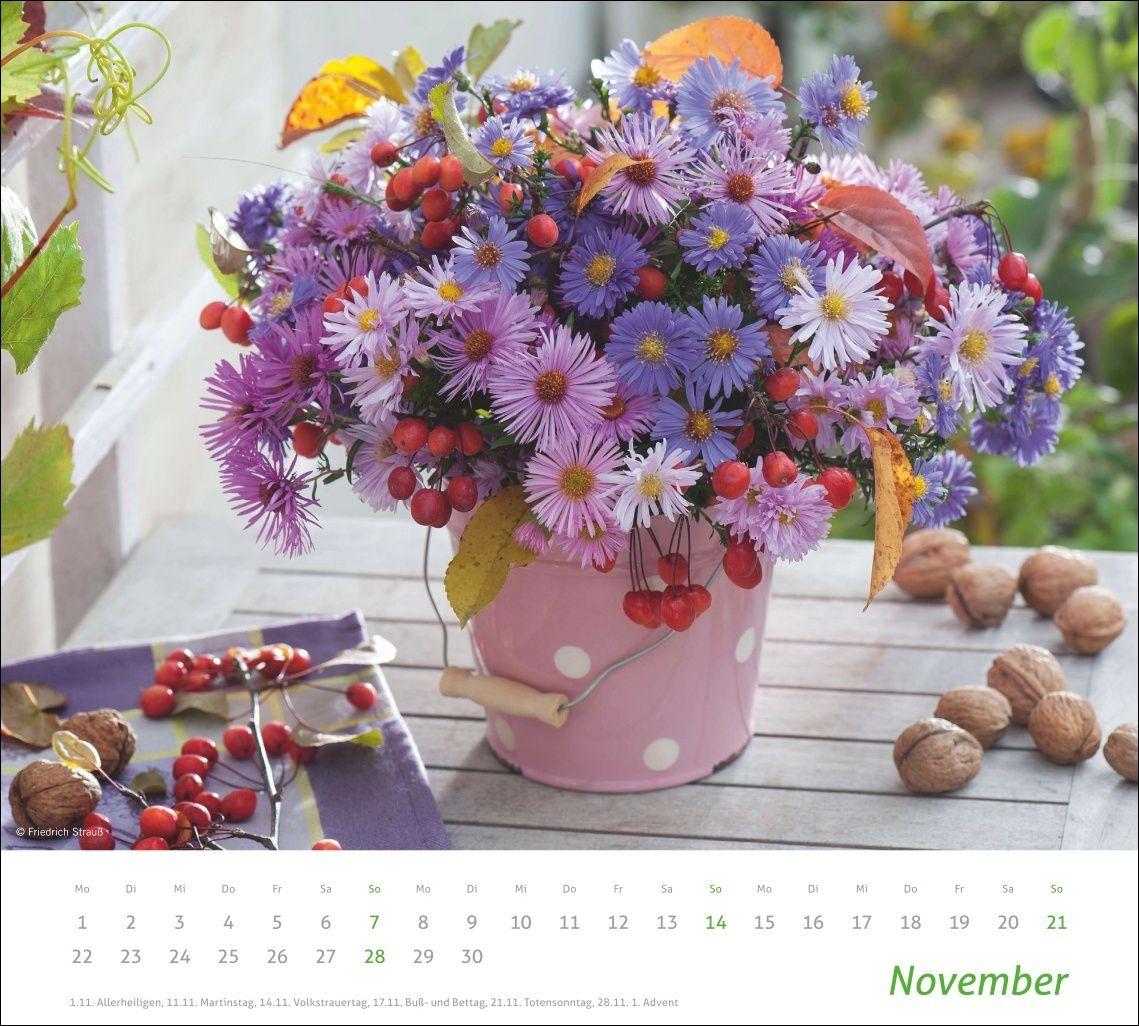 Beispielinhalt (Bild) times&more Blumen Bildkalender 2027