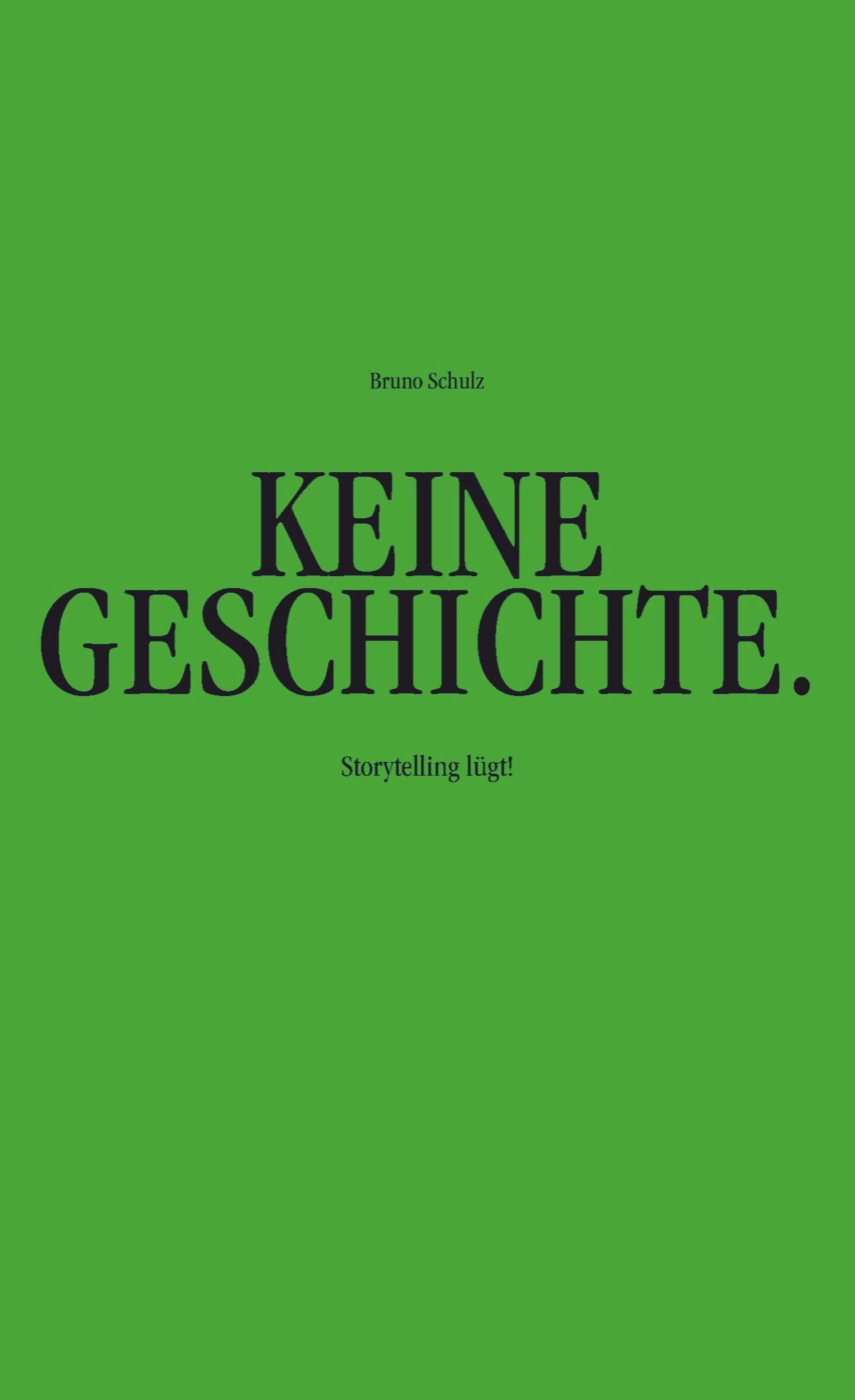 Vorderes Coverbild KEINE GESCHICHTEN.