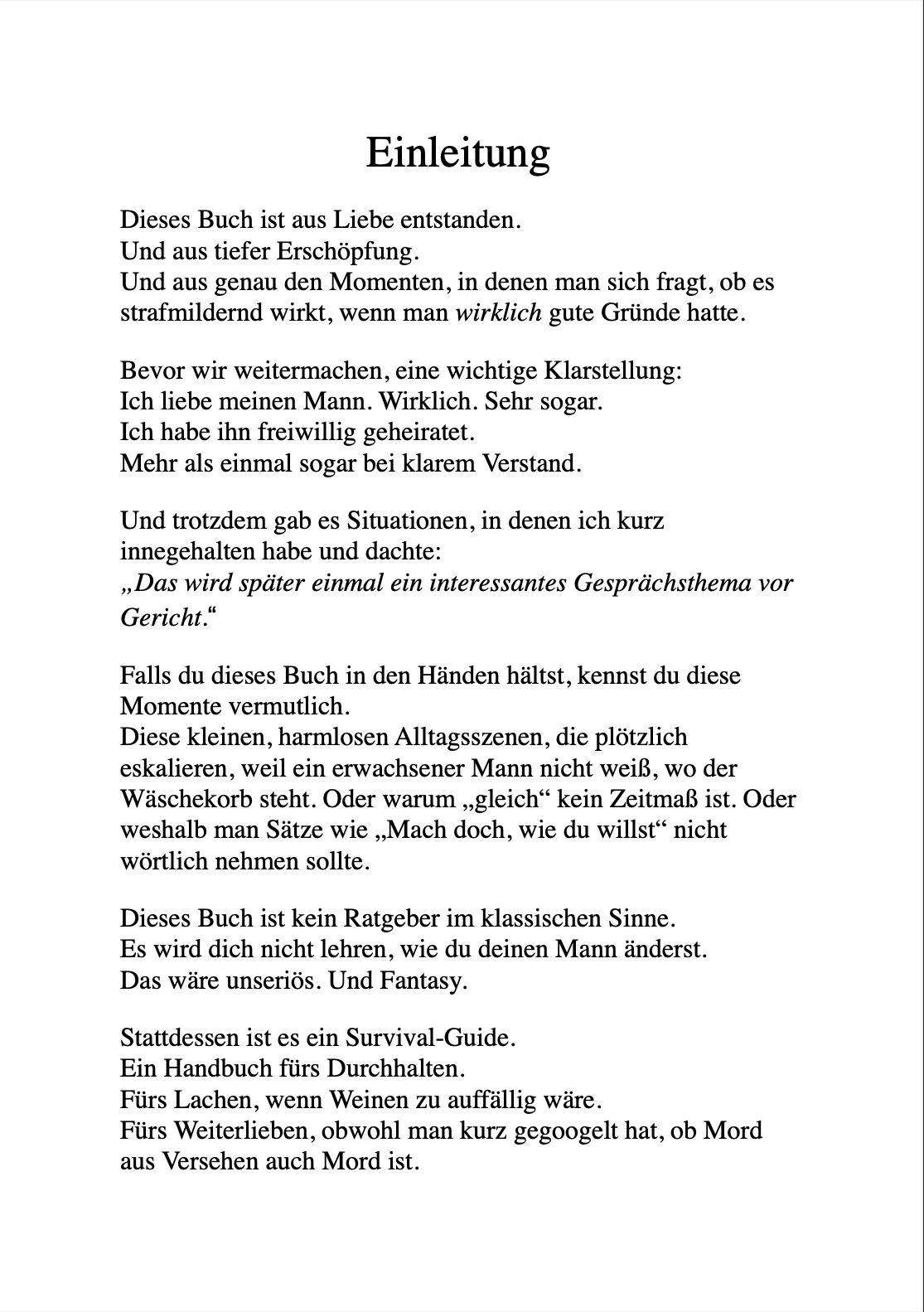 Beispielinhalt (Bild) WIE MAN SEINEN EHEMANN NICHT UMBRINGT