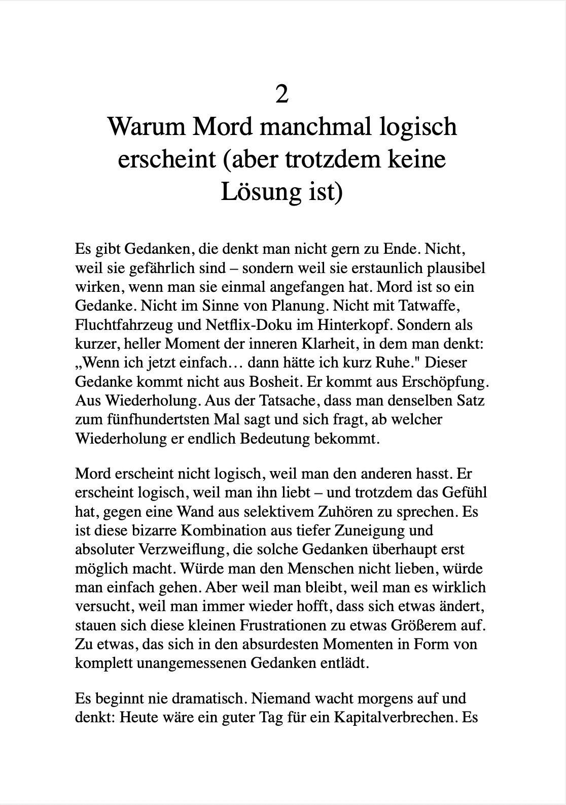 Beispielinhalt (Bild) WIE MAN SEINEN EHEMANN NICHT UMBRINGT