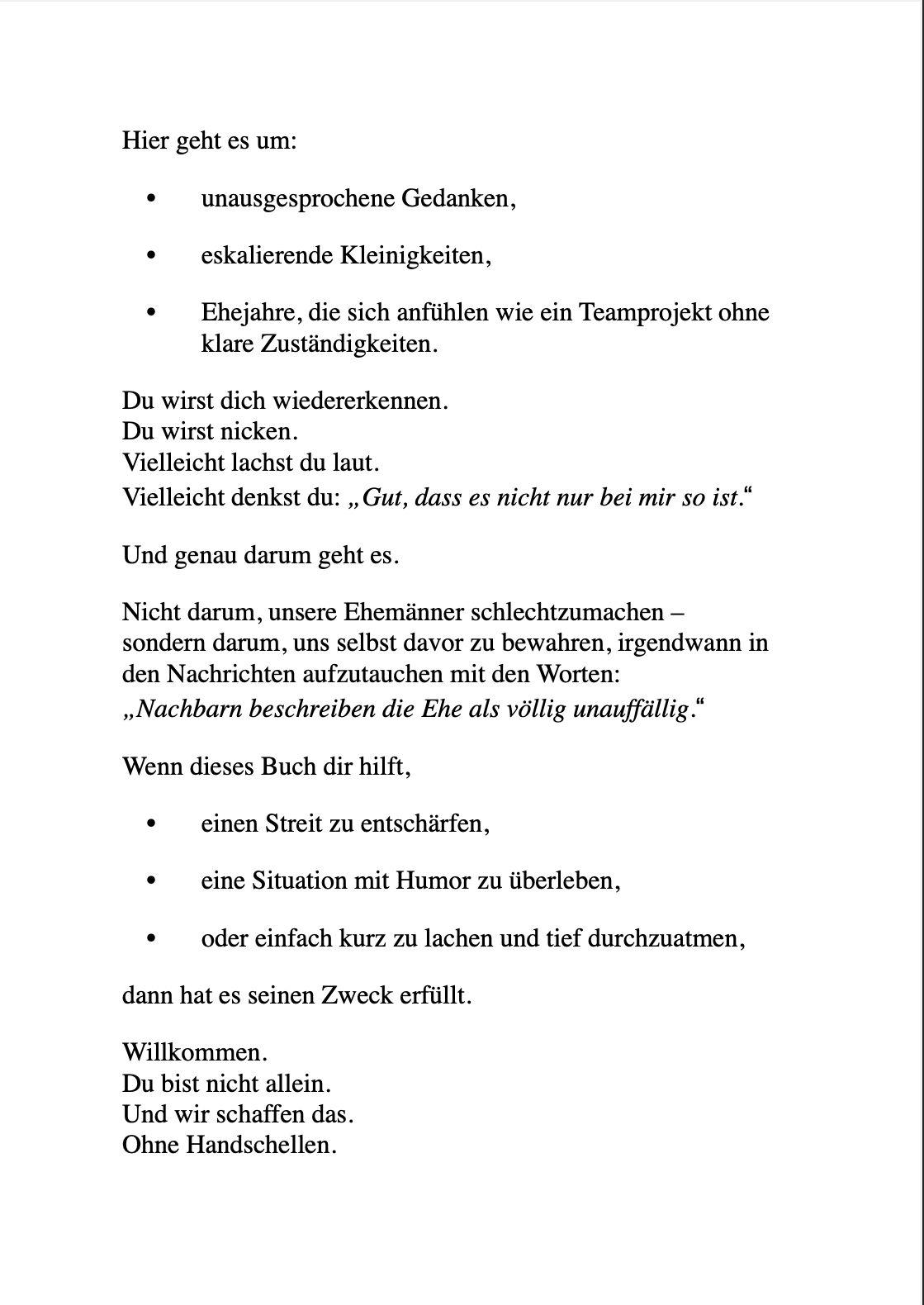 Beispielinhalt (Bild) WIE MAN SEINEN EHEMANN NICHT UMBRINGT