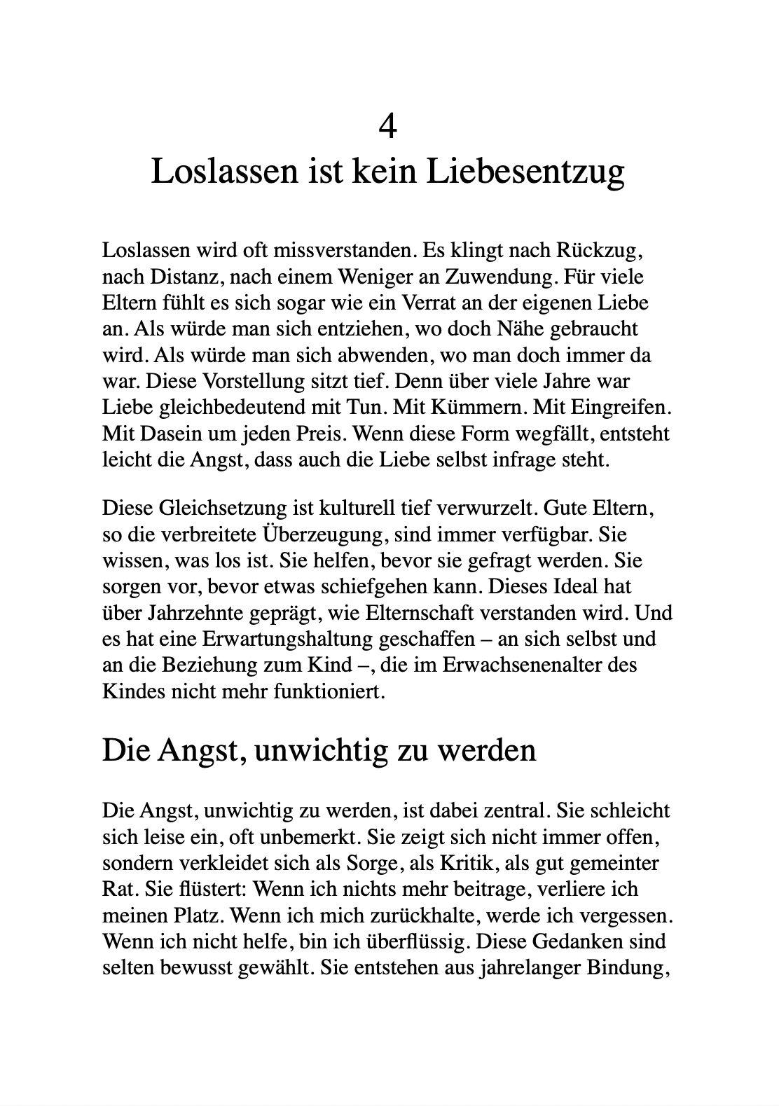 Beispielinhalt (Bild) LEBEN MIT ERWACHSENEN KINDERN