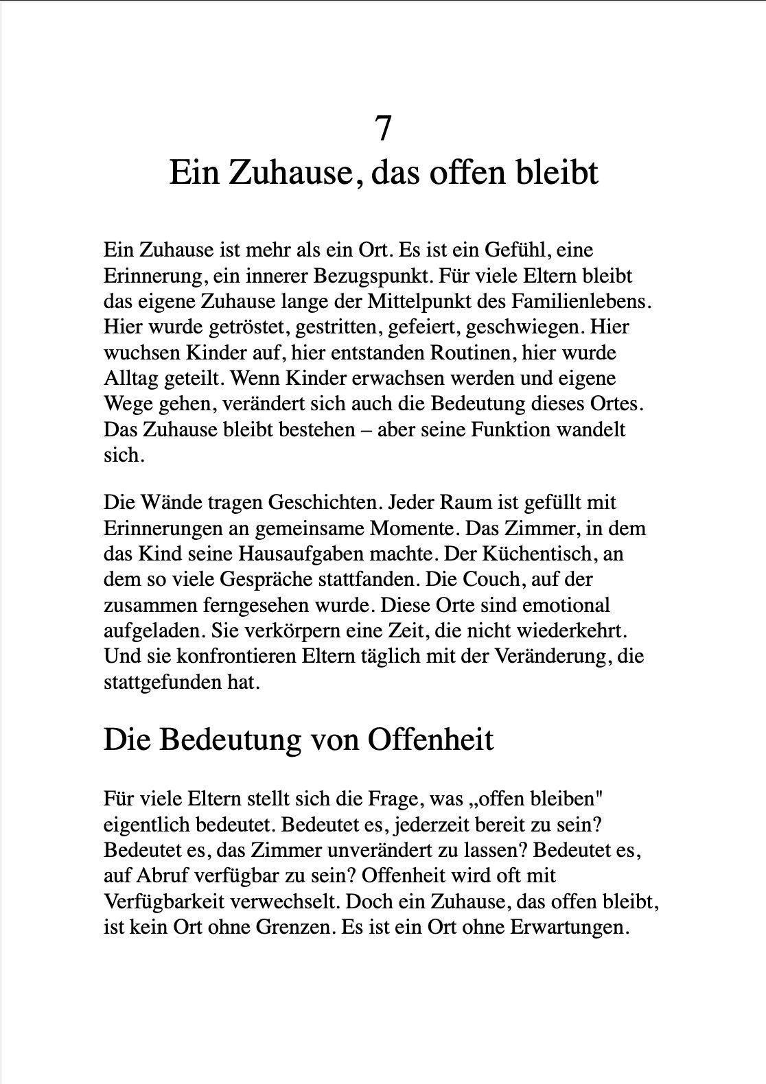 Beispielinhalt (Bild) LEBEN MIT ERWACHSENEN KINDERN