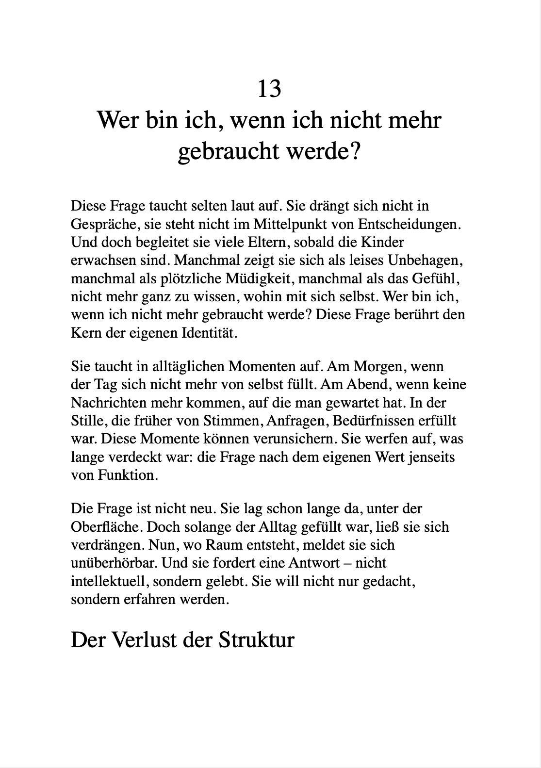 Beispielinhalt (Bild) LEBEN MIT ERWACHSENEN KINDERN