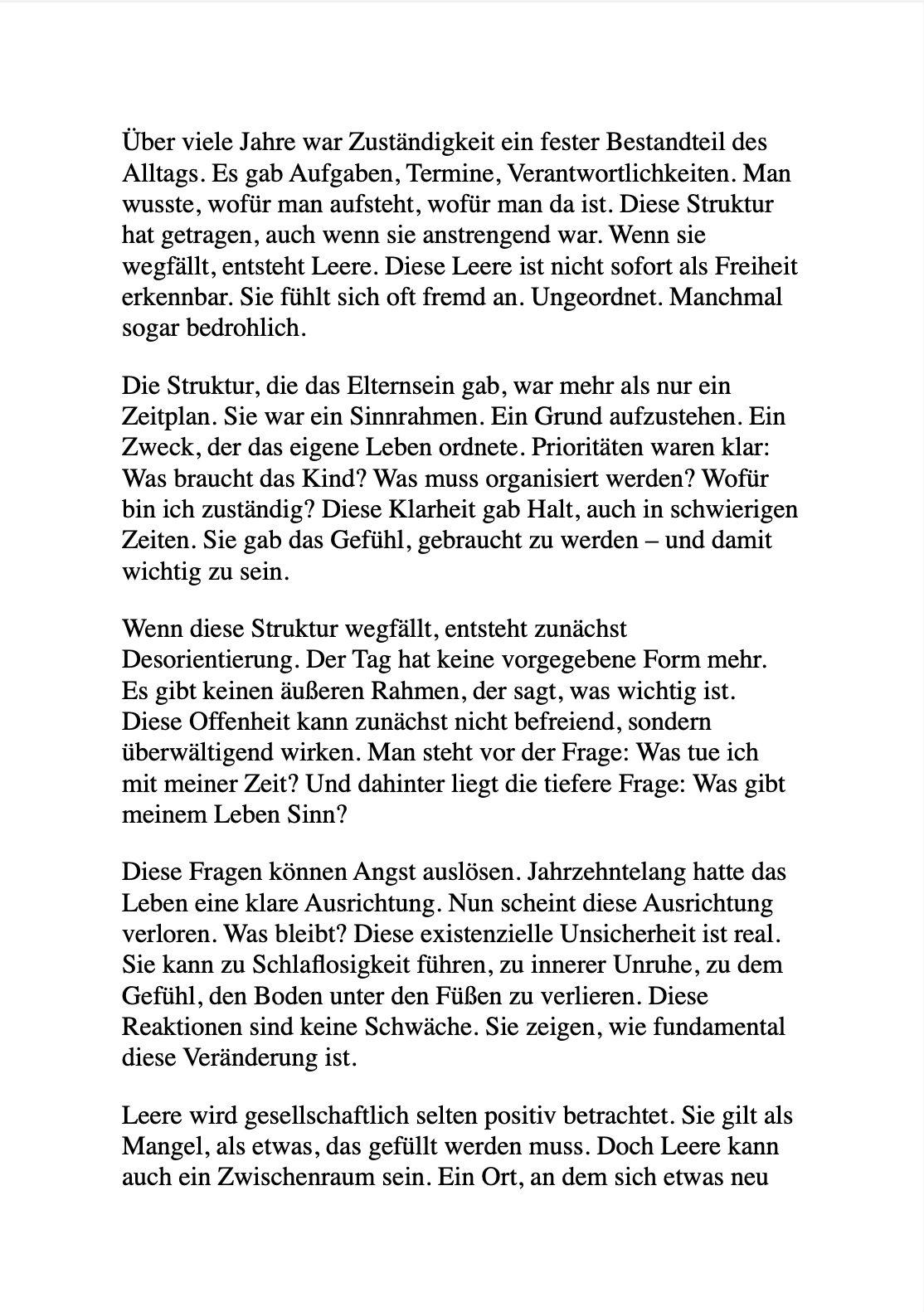 Beispielinhalt (Bild) LEBEN MIT ERWACHSENEN KINDERN