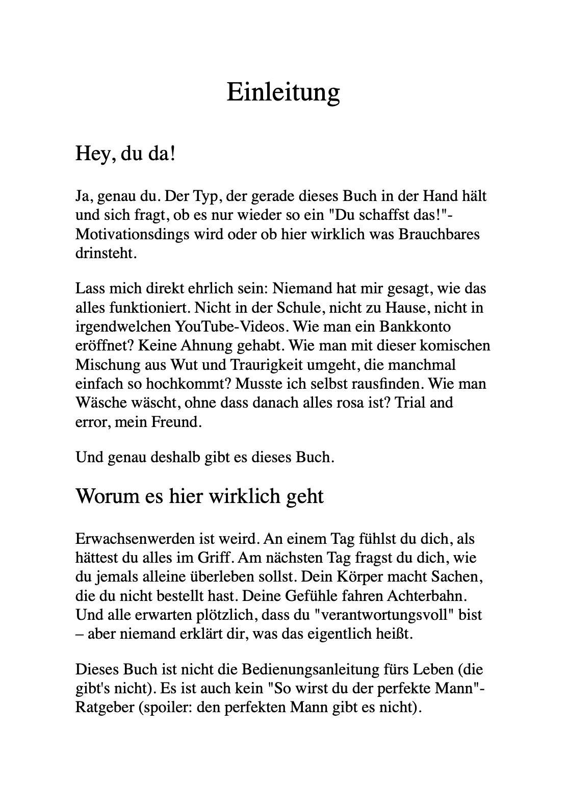 Beispielinhalt (Bild) ALLES, WAS EIN TEENAGE-JUNGE ÜBER DAS ERWACHSENWERDEN WISSEN MUSS