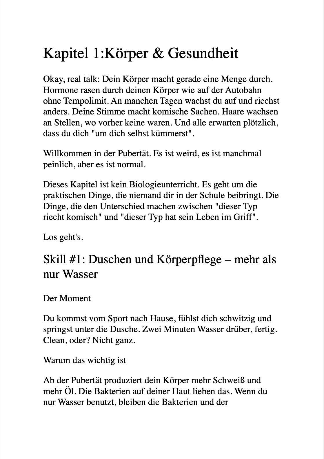 Beispielinhalt (Bild) ALLES, WAS EIN TEENAGE-JUNGE ÜBER DAS ERWACHSENWERDEN WISSEN MUSS