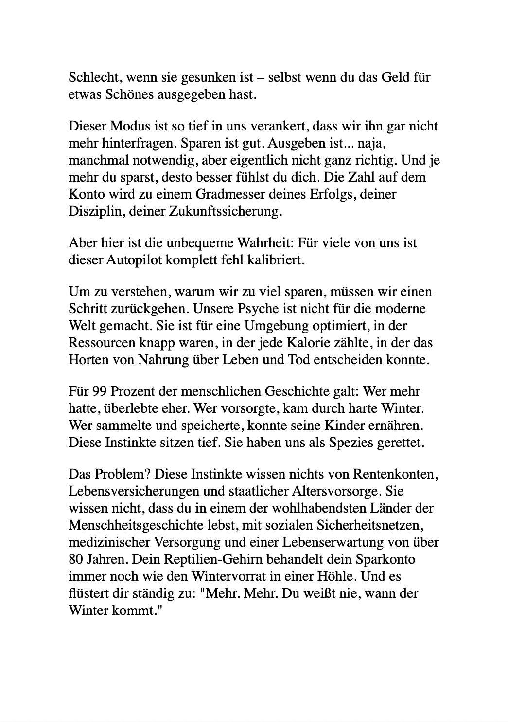 Beispielinhalt (Bild) NIMM NICHTS MIT IN'S GRAB!