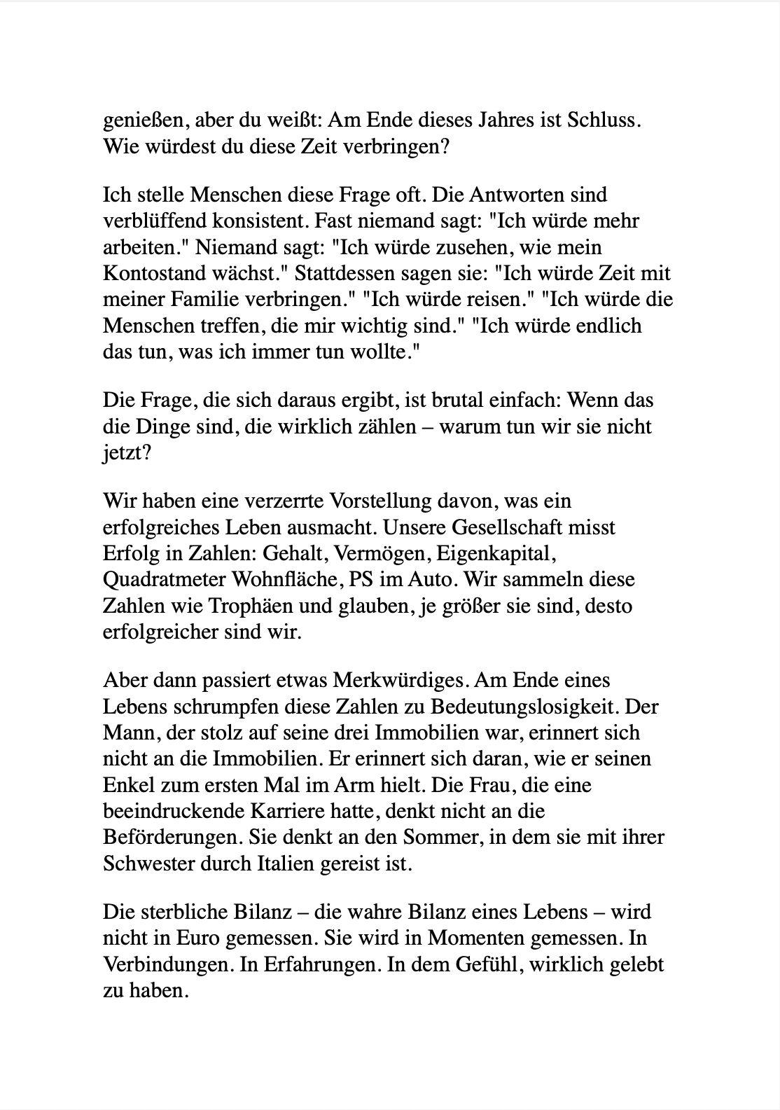 Beispielinhalt (Bild) NIMM NICHTS MIT IN'S GRAB!