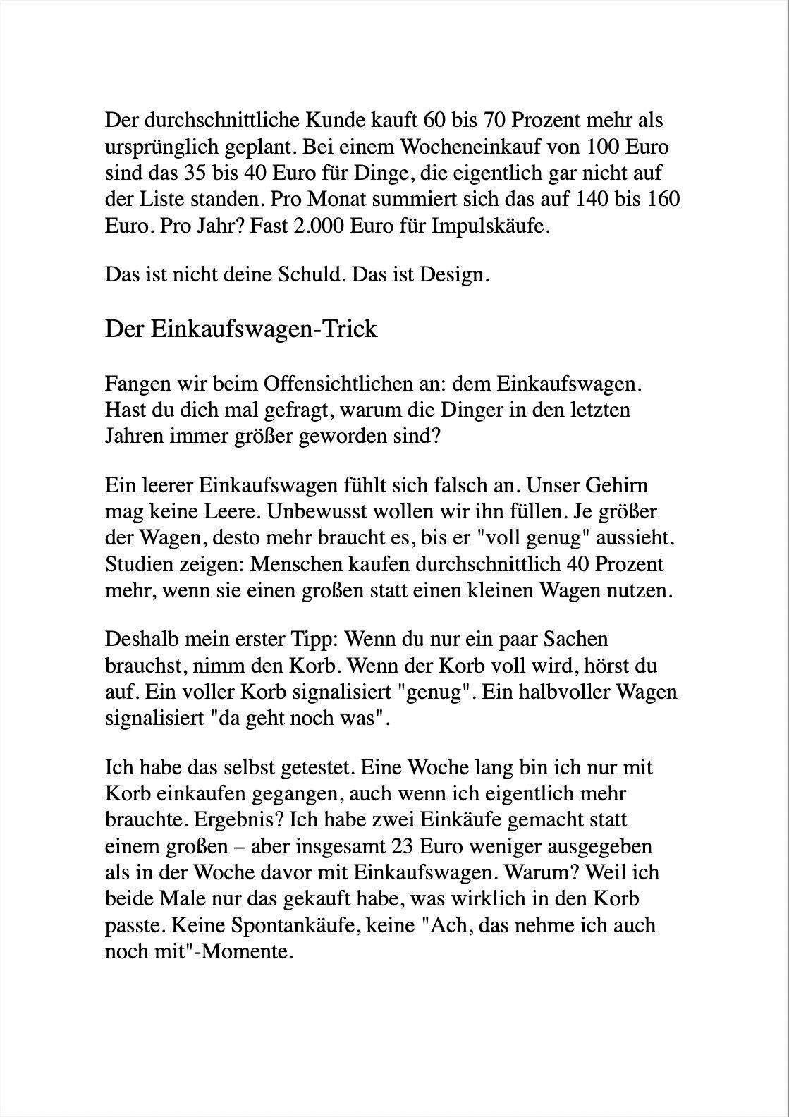 Beispielinhalt (Bild) INFLATION KANN MICH MAL!