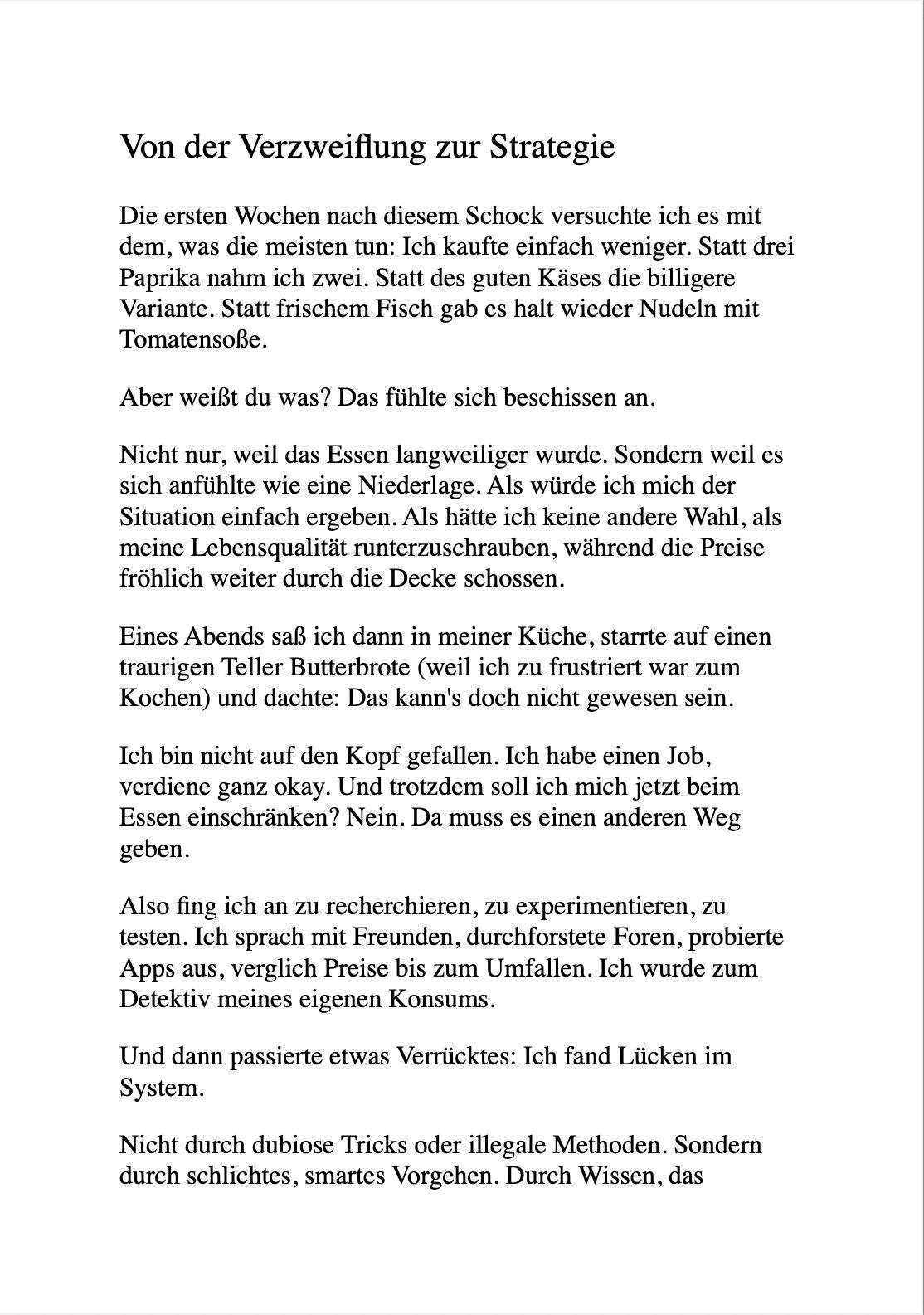 Beispielinhalt (Bild) INFLATION KANN MICH MAL!