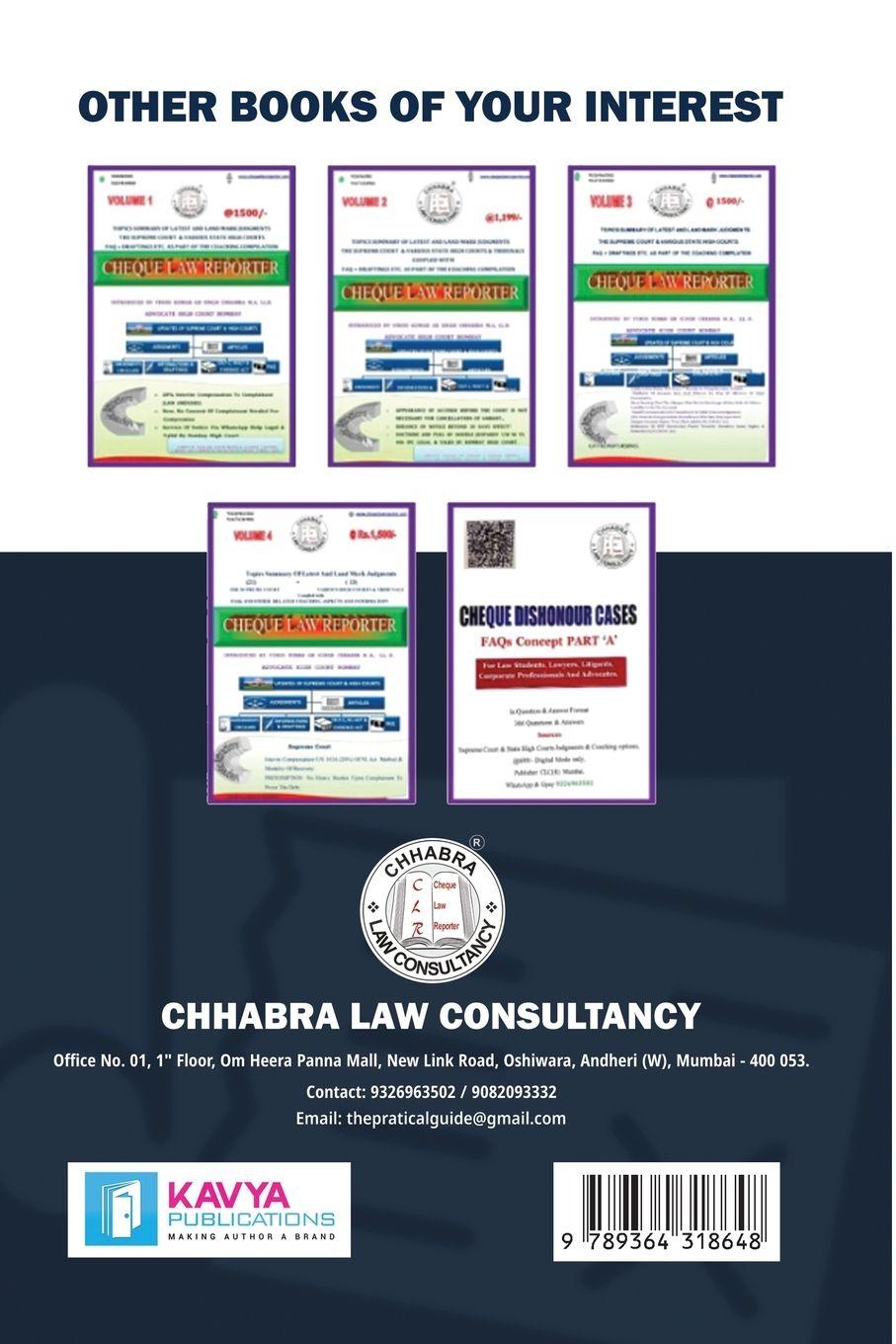 Vorderes Coverbild Cheque Dishonour Cases Exclusive