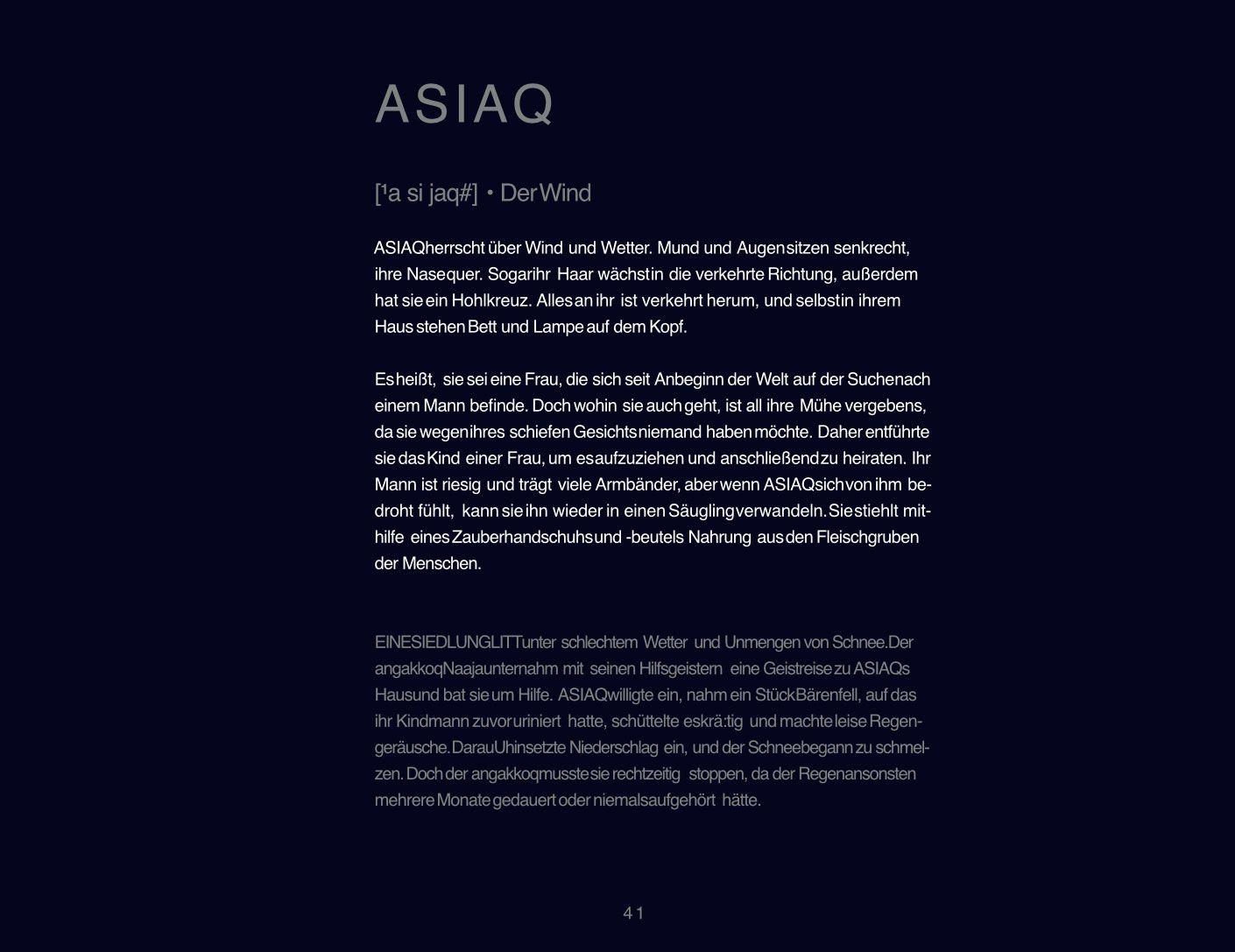 Beispielinhalt (Bild) Bestiarium Groenlandicum - Die mythischen Wesen Grönlands