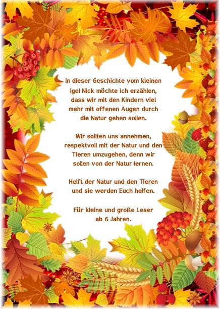 Rückseitencover Der kleine Igel Nick, Band 1 mit Teil 1+2