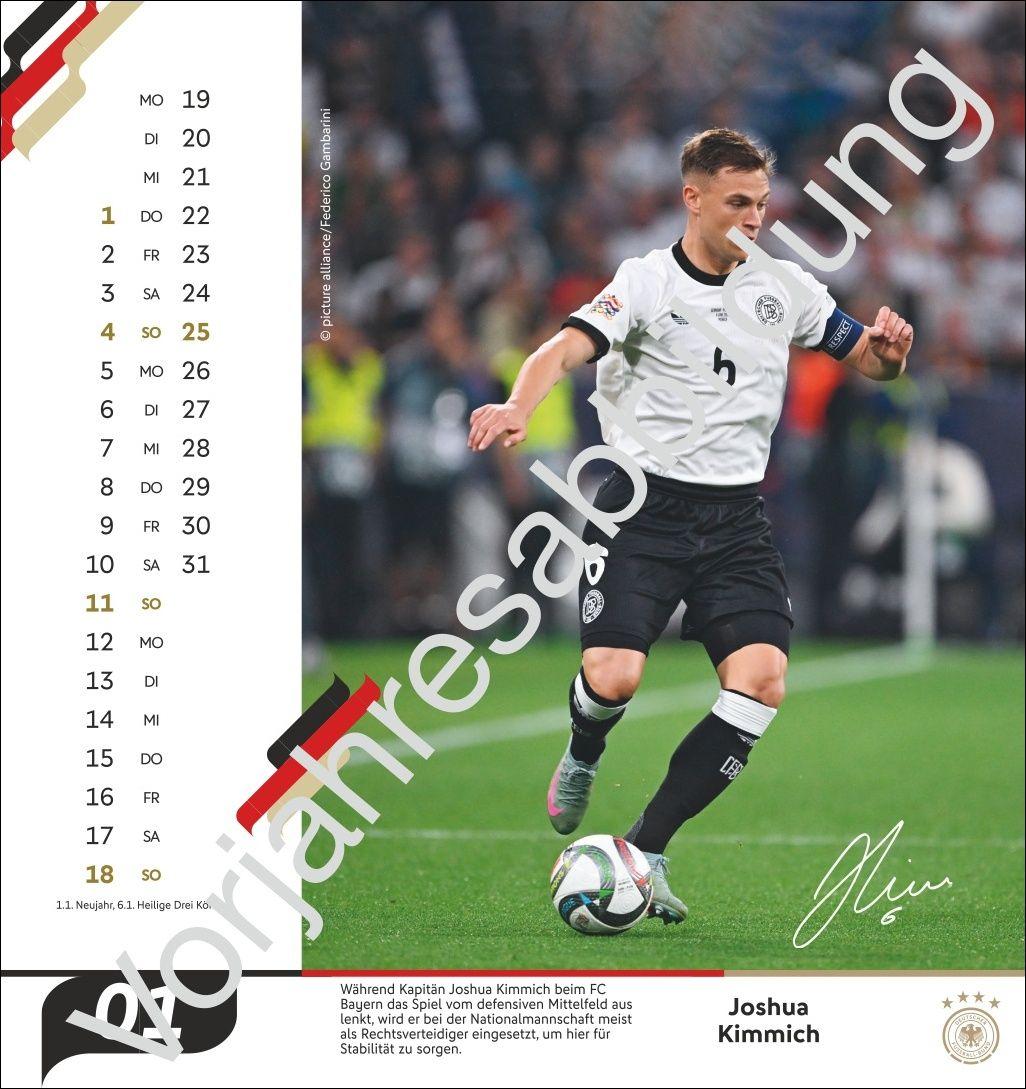 Beispielinhalt (Bild) DFB Männer Postkartenkalender 2027