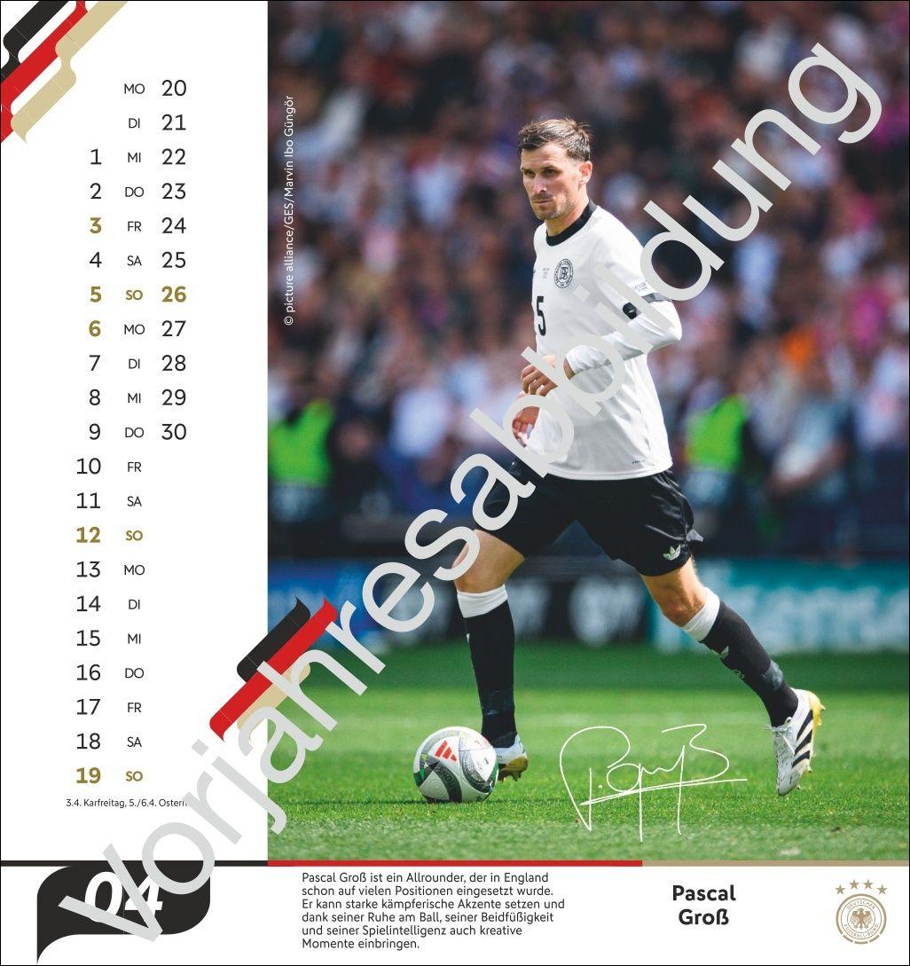 Beispielinhalt (Bild) DFB Männer Postkartenkalender 2027