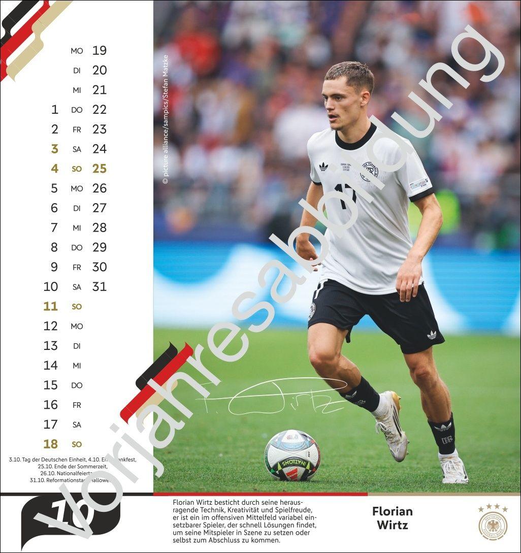 Beispielinhalt (Bild) DFB Männer Postkartenkalender 2027
